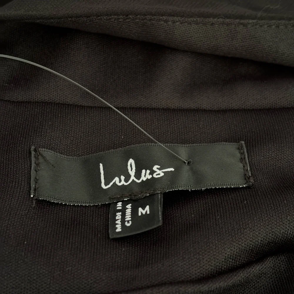 Lulus Heavenly Hues Black Maxi Dress | Formal Gown w/ Slit /Size M/NWT - Picture 8 of 10